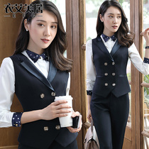 Vest professional clothing temperament goddess fan Korean fashion horse clip set hotel attendant front desk work clothes