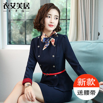 Business suit suit suit suit goddess style overalls foreign style dress fashion jewelry store hotel front desk temperament tooling
