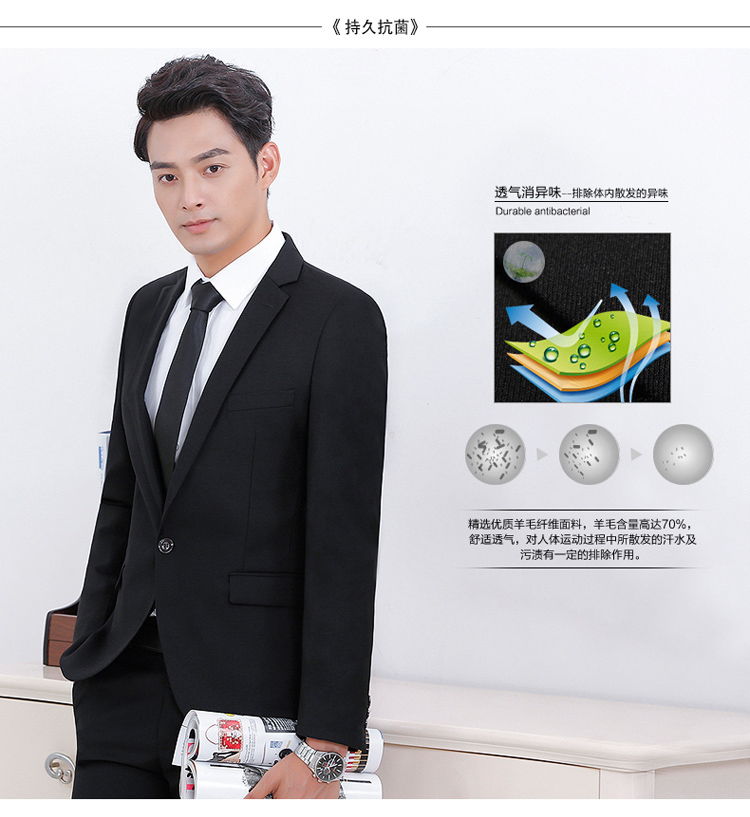 Bộ vest vest nam phù hợp với giới trẻ và trung niên là điêu khắc quần phù hợp chuyên nghiệp chú rể phù hợp nhất áo nam đẹp