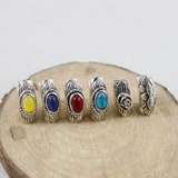 Кольцо, бирюзовая изогнутая трубка для влюбленных, этнический аксессуар, 5mm, этнический стиль