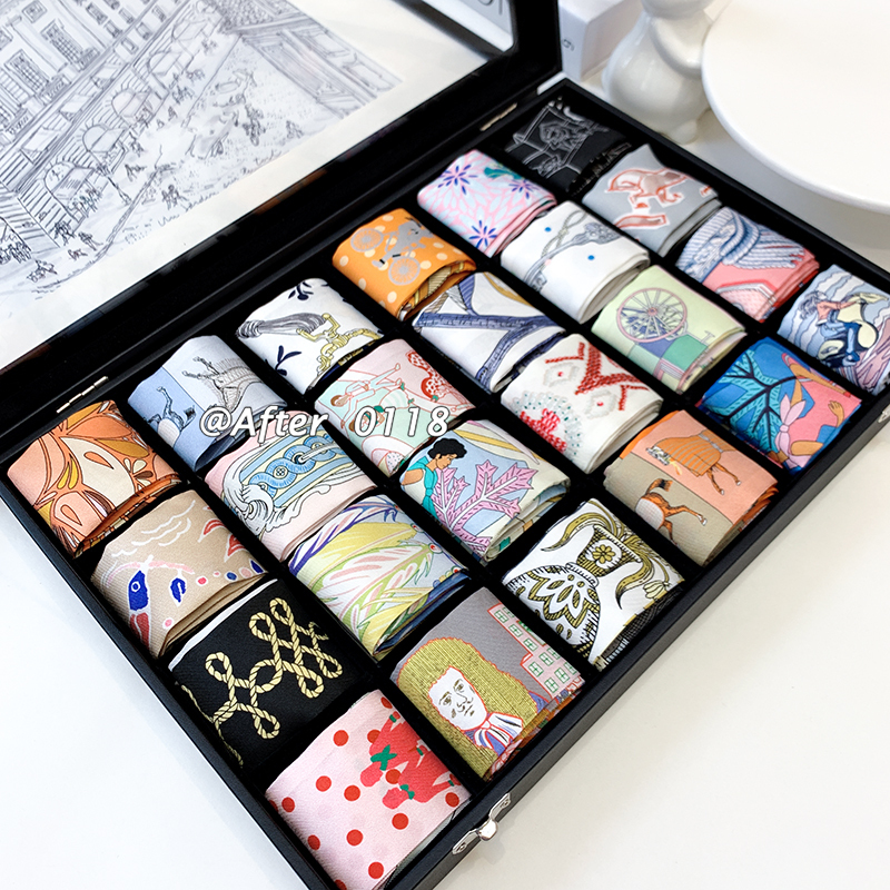 Original Fubao Philatelist Mulberry Silk Long Scarf Ribbon Twill Bag Tie Scarf Hairband Headscarf
