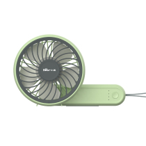 Bear handheld USB small fan Ultra-quiet student dormitory charging portable desktop mini electric fan green