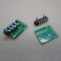 Headphone socket 3 5 audio socket four-section pin 3 5mm headphone socket extended four-level with wiring board