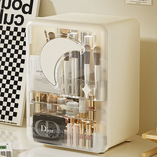 Косметическая настольная коробка для хранения, туалетный столик для ухода за кожей, прозрачная помада