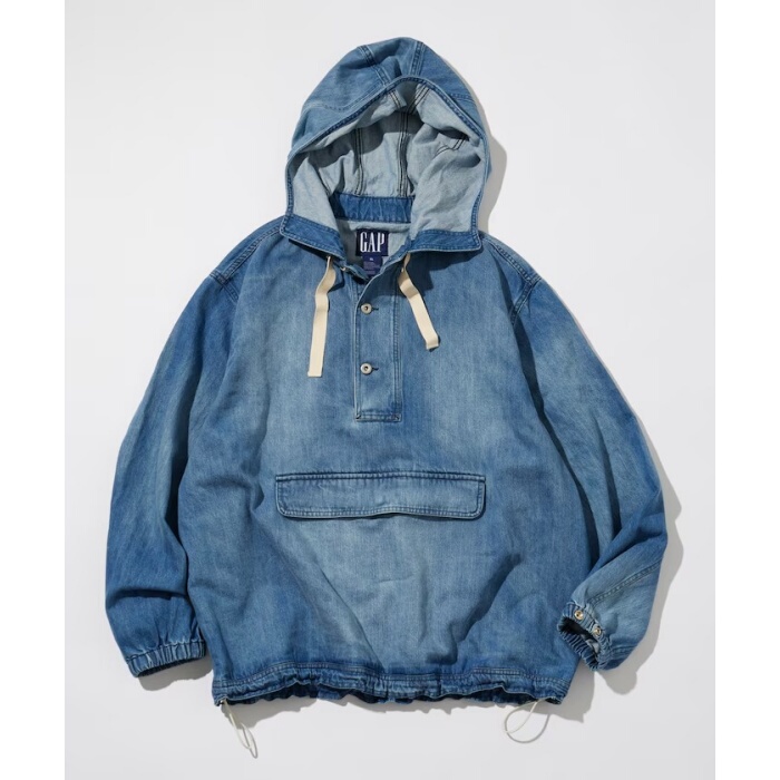 Japanese Purchasing Agent Gap X Freak's Store Denim Anorak Half-Open Collar Denim Hoodie