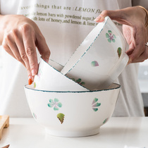 Soup bowl large creative personality home simple Chinese bowl salad bowl fruit bowl noodle bowl ceramic Bubble Bowl