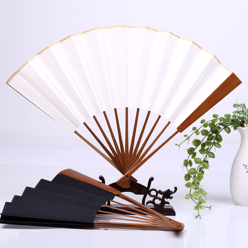 New Seiko A - grade old Material Jade Bamboo Shovel Fan Surface Paper 8 5 inch 11 square folding fan
