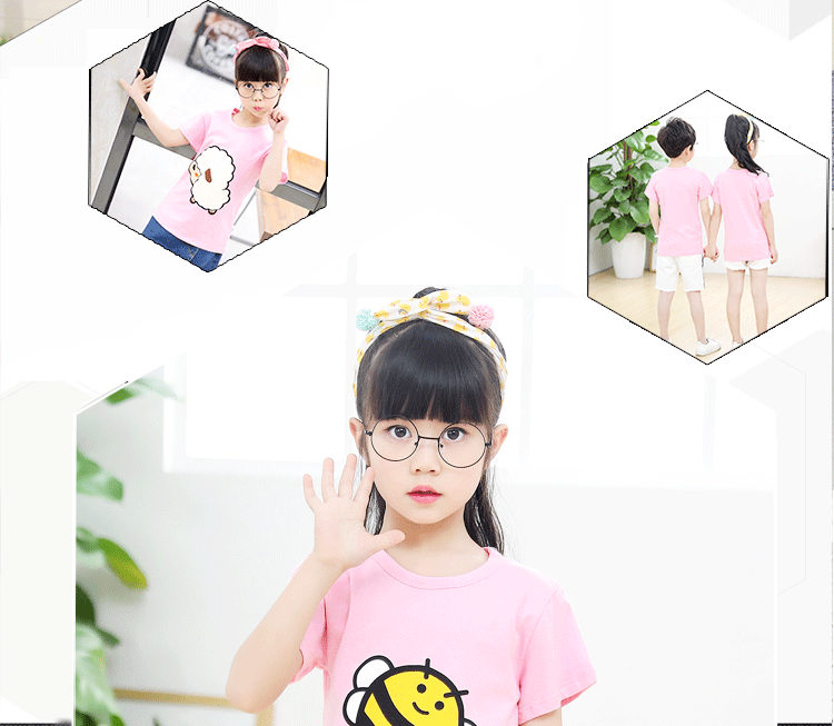 Trẻ em cotton ngắn tay T-Shirt trai mùa hè ăn mặc nửa tay t cô gái áo Hàn Quốc phiên bản của cậu bé lớn bông con đáy áo triều