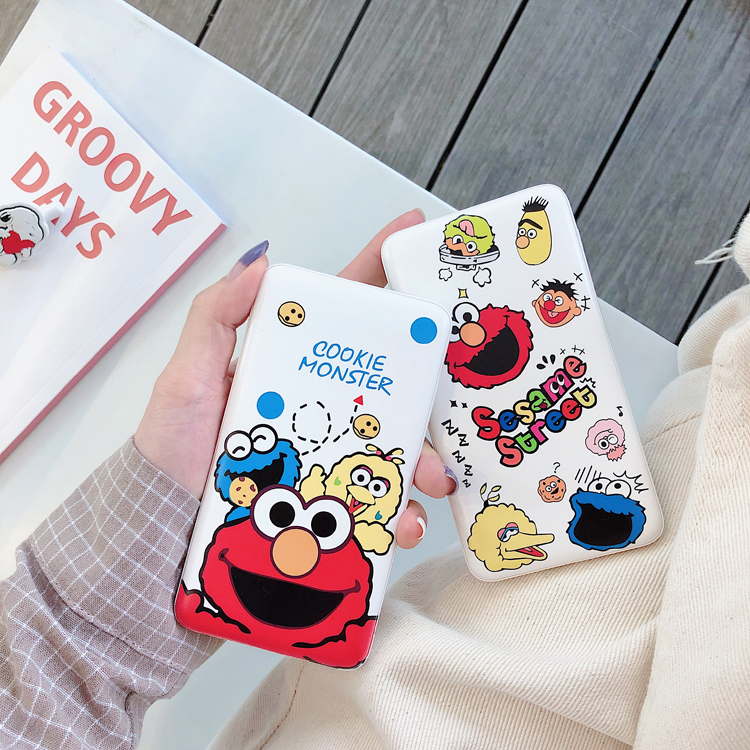 Sesame Street dễ thương sạc hai chiều nhanh chóng sạc điện thoại di động mạng hoạt hình mạng đỏ sạc kho báu di động phổ công suất lớn - Ngân hàng điện thoại di động sạc dự phòng xiaomi gen 3