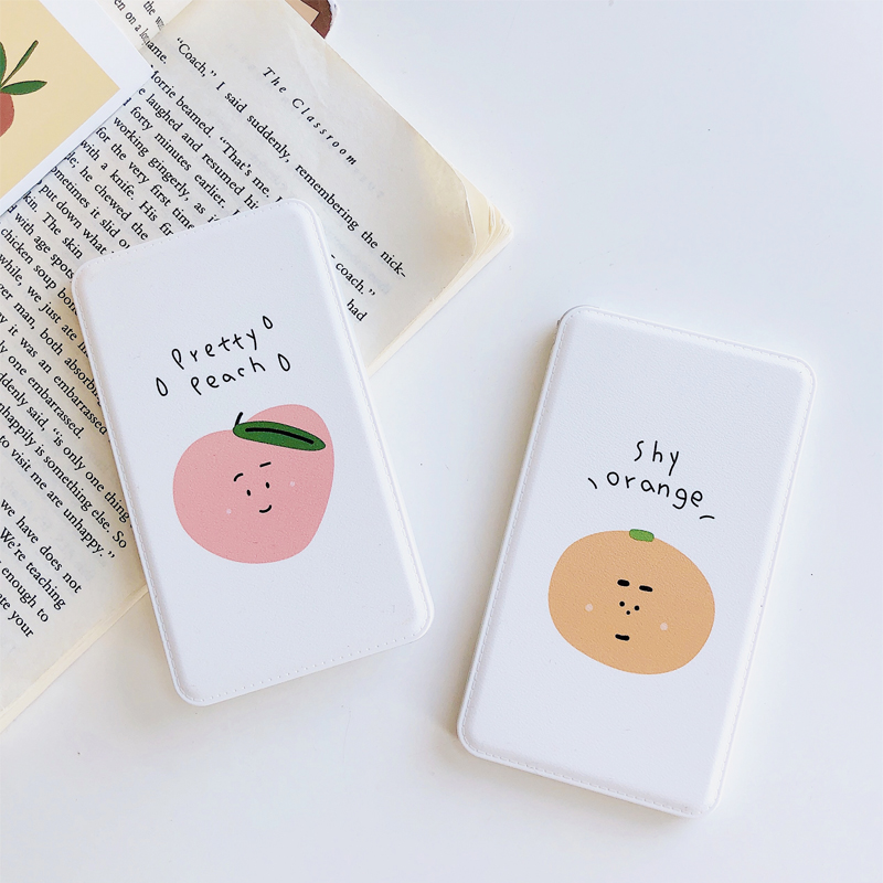 Creative Korean creative simple personality mobile charging smiley face mobile power bank comes with line ultra-thin universal custom LOGO