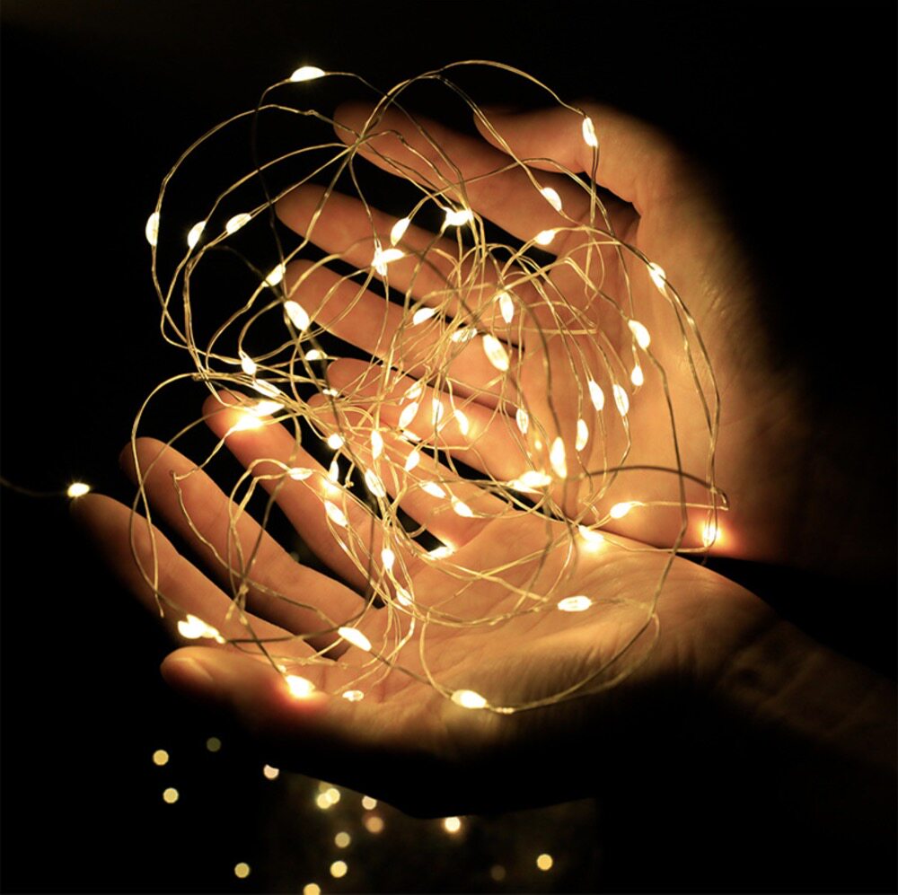 (Single shot not sent) LED light string display box decorative light warm light colored light battery 50cm 1m 2m pic 1