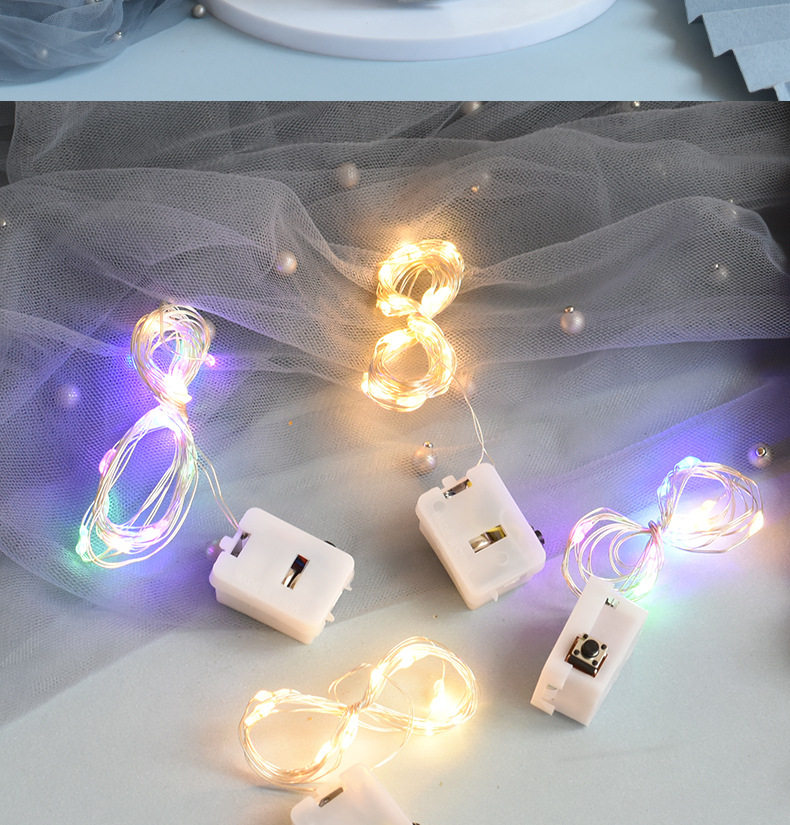 (Single shot not sent) LED light string display box decorative light warm light colored light battery 50cm 1m 2m pic 8