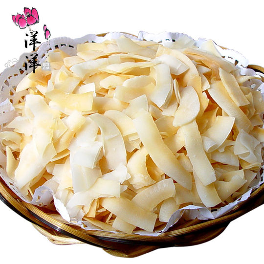 Geröstete Kokosnussflocken 5jin [Jin gleich 0,5 kg] Packkokosflocken, geröstete Kokosflocken, Kokosfleisch, knusprige Kokosnuss -Snacks, Kokosnuss -Ecken