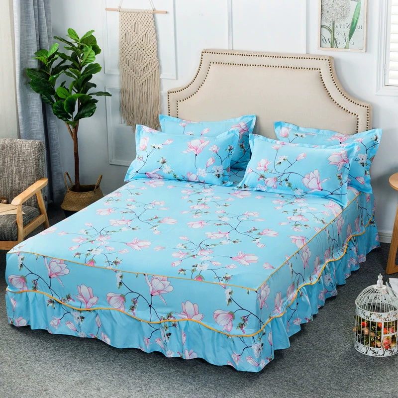 Phiên bản Hàn Quốc của công chúa trải giường ngủ váy đơn mảnh ba mảnh nệm giường 1,2 / 1,5 / 1,8 m bông chống trượt váy giường