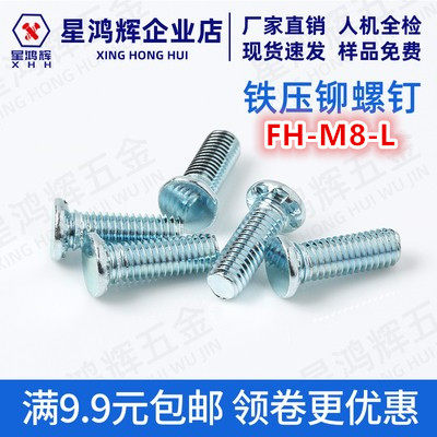 Carbon steel galvanized press riveted screws FH-M8-10 12 14 14 16 16 18 20 25 28 28 55