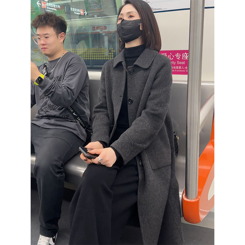 High-End Woolen Coat for Women, Mid-Length, 2026 Autumn and Winter New Style, Fashionable, Stylish, Age-Reducing, Elegant, Thick Woolen Jacket