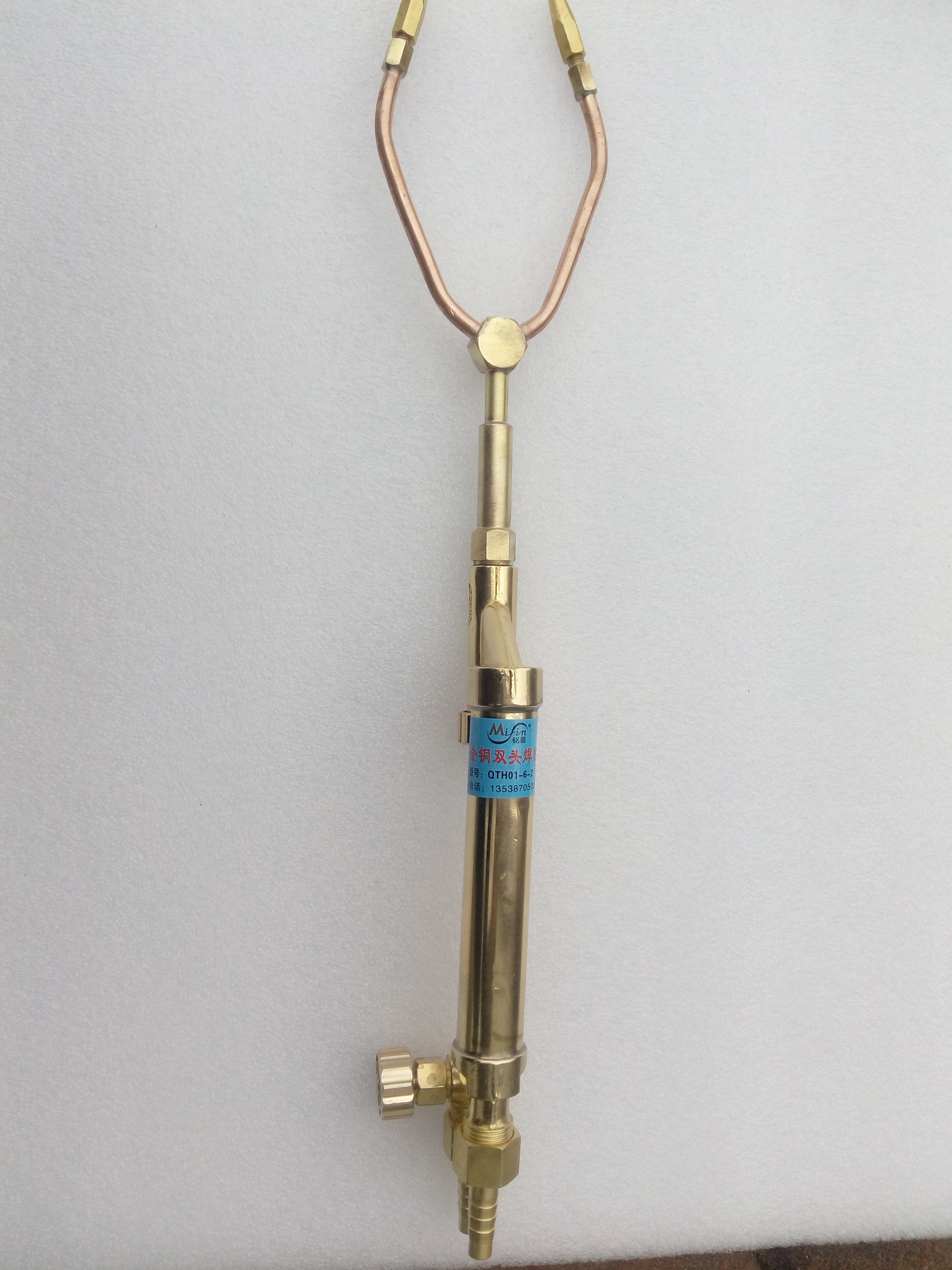 QTH01-6-2 all-copper double-head welding gun for large pipe welding of copper pipe welding theorizer for refrigeration industry heat pump company