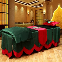 Beauty bedspread gia đình bedspread bông bốn phong cách châu Âu thẩm mỹ viện là nơi mà liệu pháp massage giường bedspread bộ - Trang bị tấm khăn trắng trải giường spa