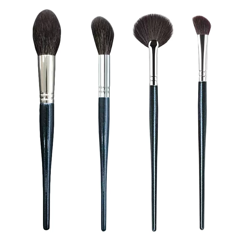 Eye shadow, brush, highlighter, face blush for contouring