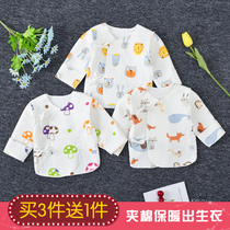 Baby monk clothes early spring autumn and winter style newborn half-back clothes baby warm blouse cotton pure cotton clothes
