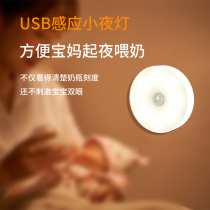 Wireless intelligent human body induction lights up night home with aisle voice control LED bedhead sleep charging
