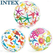 New INTEX inflatable ball beach ball childrens early education swimming water ball plastic ball toy color ocean ball