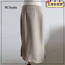 Spot time-limited discount ~ INStudio South Korean designer Brand NYMPH Two sides open fork half body dress
