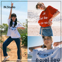 Kimboro Bo Baoer YooA Evening Blogger ~ INstudio Korean LARTIGENT Alphabet Print T-shirt