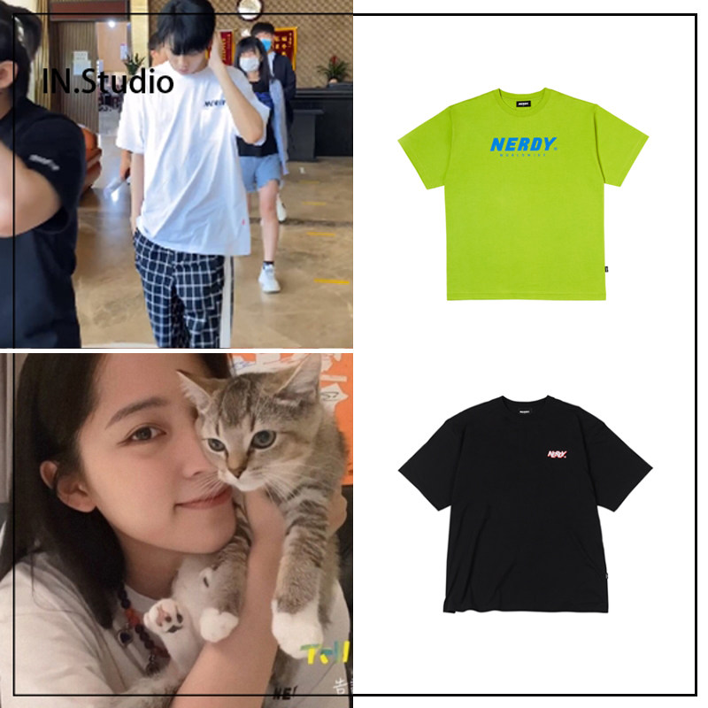 Late season discount ~ Ouyang Nana Lin Yan Jun (official authorized) INstudio ~ NERDY Classic letter T-shirt