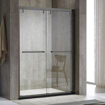 Toilet Dry Wet Separation Extremely Narrow Shower Room Bathroom Partition Push-and-pull Tempered Glass Simple Moving Door Bath Screen