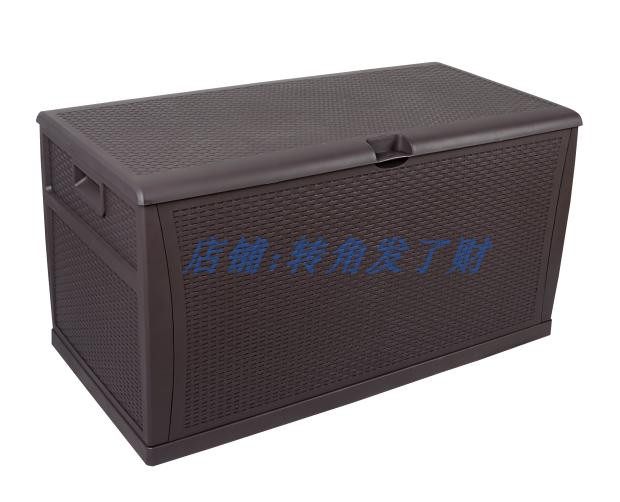 Thickened extra large outdoor waterproof storage plastic box storage box Nordic rattan style home garden storage box with lock