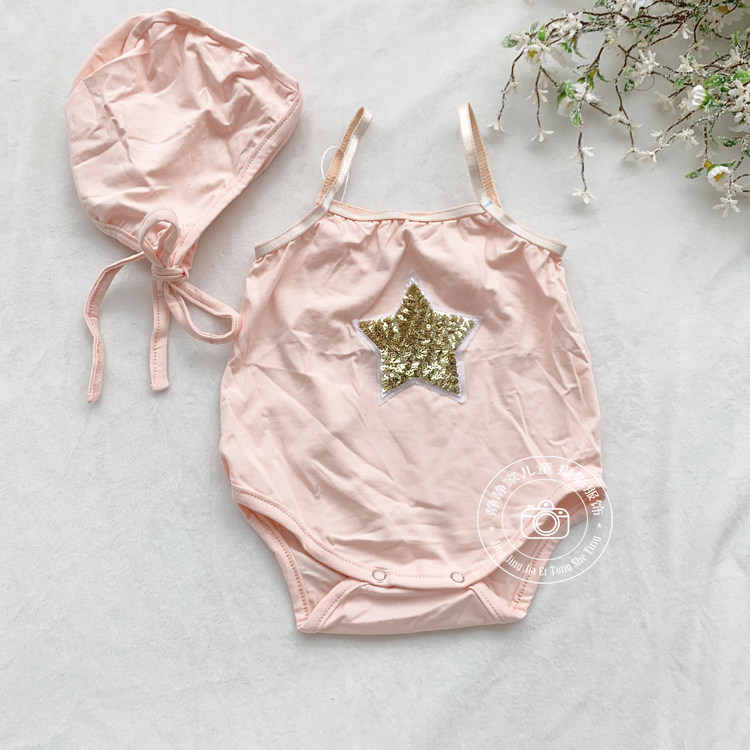 Girl Swimsuit 6 Months Baby Swimsuit Pink Korean Version Swimsuit Pentagram Child Photography Clothing Pink Swimsuit
