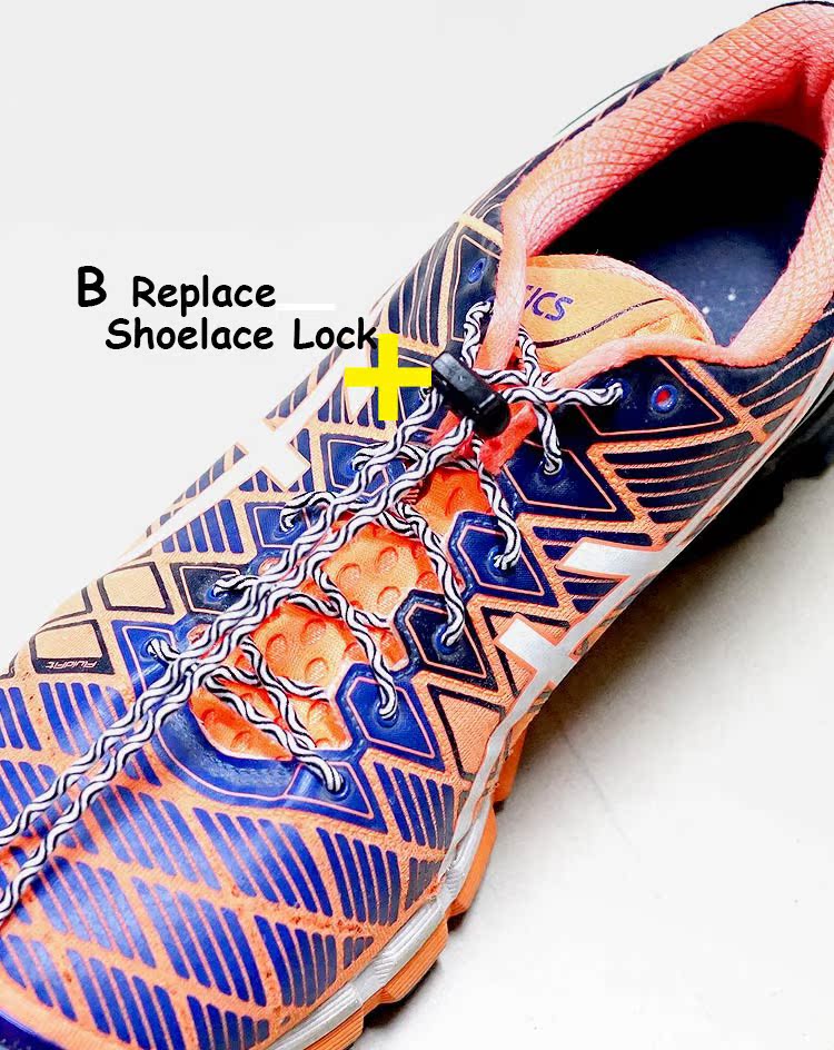 KHÓA LACES ren đàn hồi phản quang ren đường dài chạy đặc biệt chống mở màu miễn phí trẻ em lười biếng ren dây giày vans