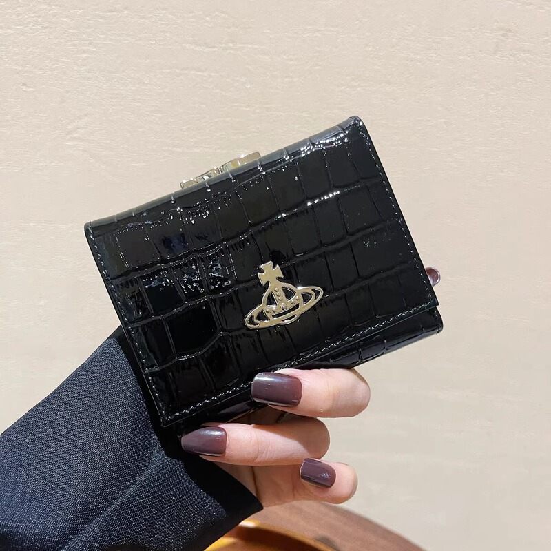 Empress Dowager Short Wallet for Women Saturn 70% off Short Wallet with Crocodile Pattern Embossed Wallet Gift for Girlfriend Coin Purse Coin Bag