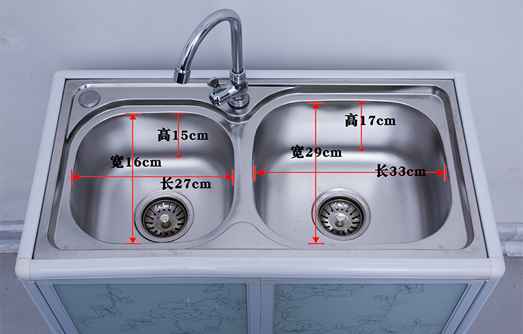 Đơn giản tủ bếp tủ tủ rau rửa bồn tủ bồn rửa bằng thép không gỉ tủ tủ vanity tủ nhôm dày hơn - Buồng giá để giầy dép