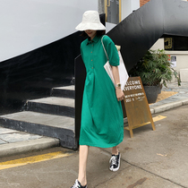 Fashion maternity dress summer skirt Fashion loose mid-length knee-length POLO dress long dress summer tide
