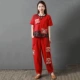 Áo mẹ mùa hè kiểu dáng thêu quốc gia tay áo thêu 40 tuổi trung niên phụ nữ rộng kích cỡ hai mảnh - Quần áo của mẹ đầm u40 sang trọng