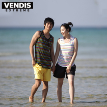 VENDISEXTREME quick-drying loose men AND WOMEN LOVERS BEACH solid COLOR SPORTS leisure short SPA SHORTS Korean VERSION