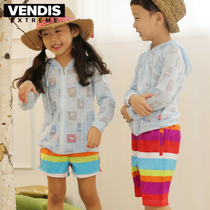VENDIS EXTREME CHILDRENs parent-child beach shorts male and female childrens baby children rainbow striped swimming trunks