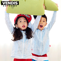 VENDIS EXTREME thin cotton childrens sunscreen clothes MALE and female childrens parent-child cartoon long sleeve zipper jacket