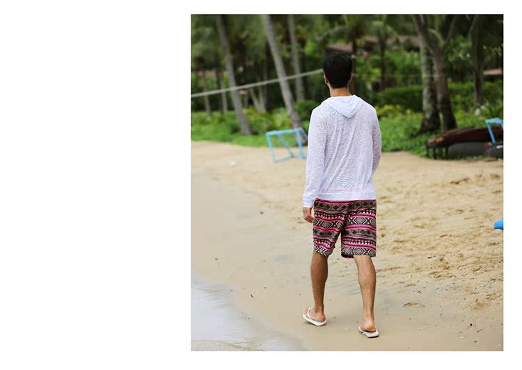 VENDIS EXTREME quần short bãi biển nam và nữ retro gió quốc gia khô nhanh cộng với phân bón để tăng thân bơi lỏng lẻo - Quần bãi biển quần đi biển đẹp rẻ