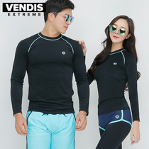 VENDIS EXTREME wetsuit men and women couple quick-drying long-sleeved sunscreen swimming surf fitness jellyfish suit black