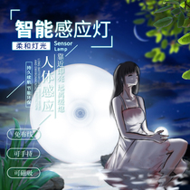 Intelligent human body induction LED night light wireless self-adhesive infrared induction photosensitive rechargeable household aisle corridor