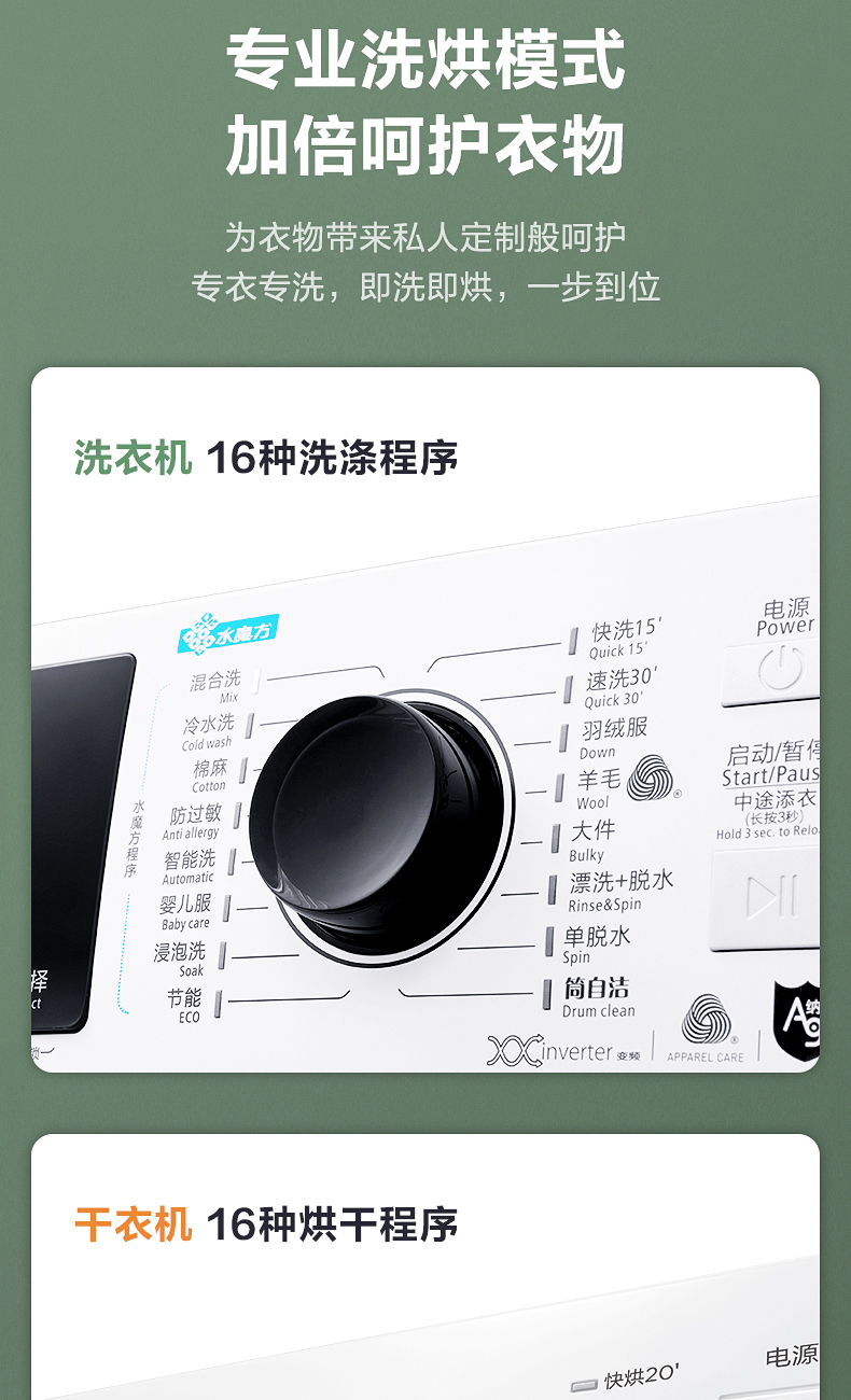 小天鹅 洗烘套装 10kg 图13