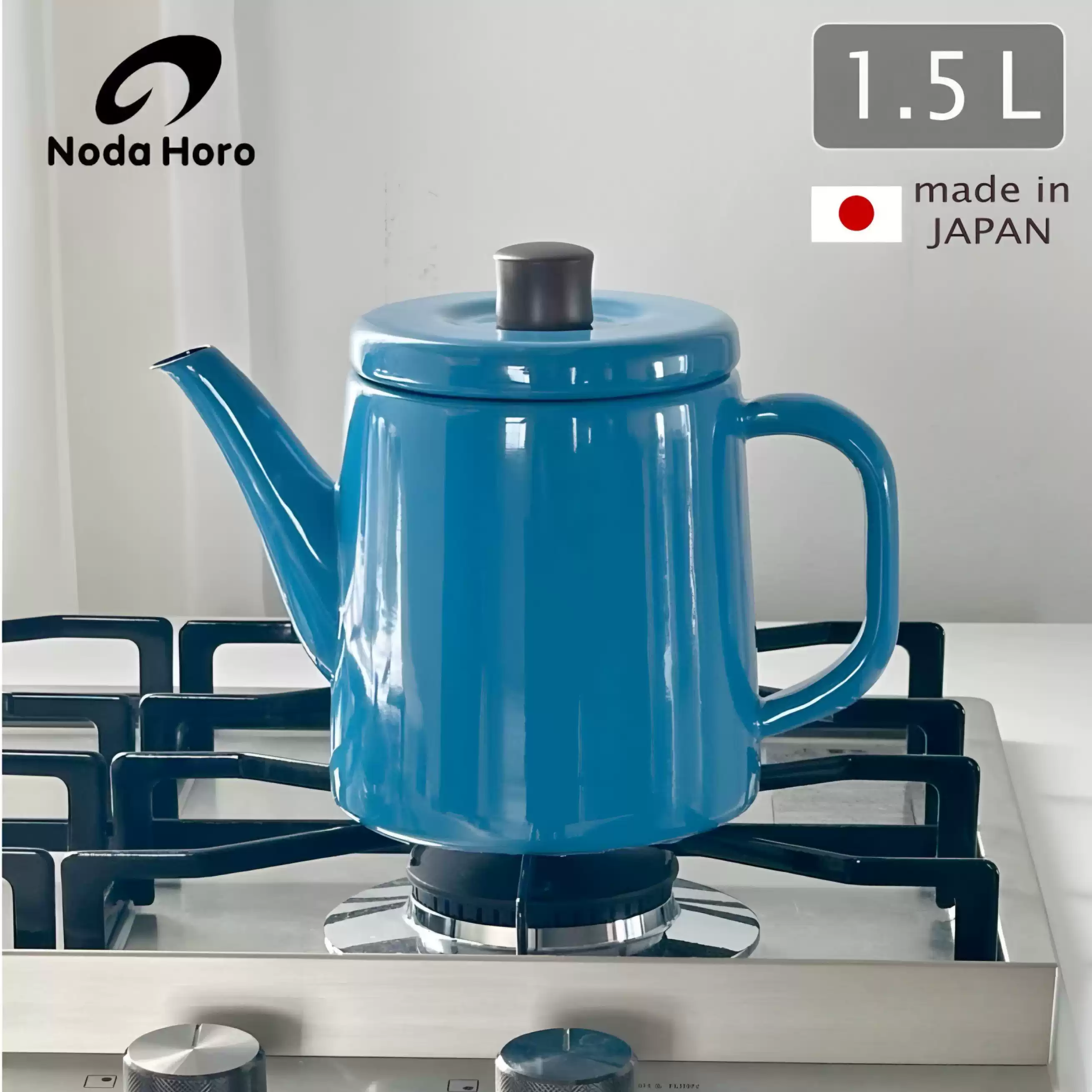 日本進口野田琺瑯壺1.5L搪瓷燒水壺茶壺咖啡手衝壺明火電磁爐通用-淘寶