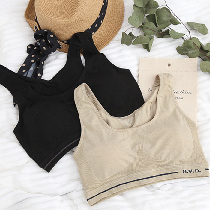 Japanese comfortable fitness running yoga vest girl bra steelless lap lady sleep bra bra