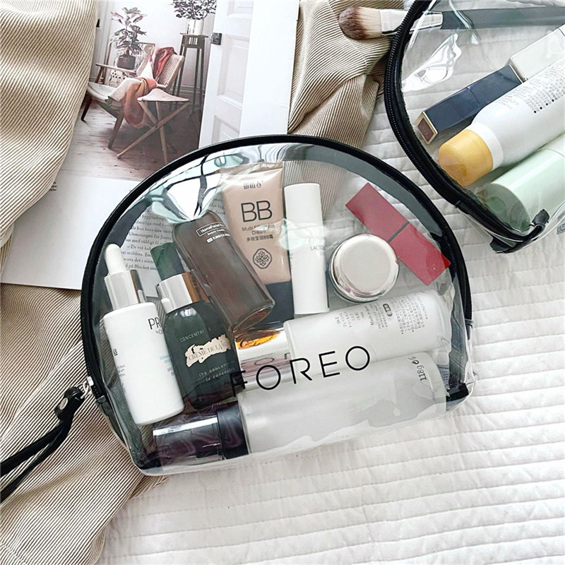 High level ins wind transparent portable waterproof containing bag with large capacity Makeup Bag Wash bag Shells Bag Beach Bag