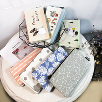 Cute hipster art canvas storage bag large capacity multi-compartment classification finishing bag cosmetic bag student pen bag
