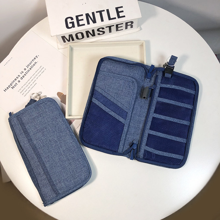 Men's and women's fashion simple aviation portable boarding pass Passport storage charter standard clip ID bag Card bag Large capacity