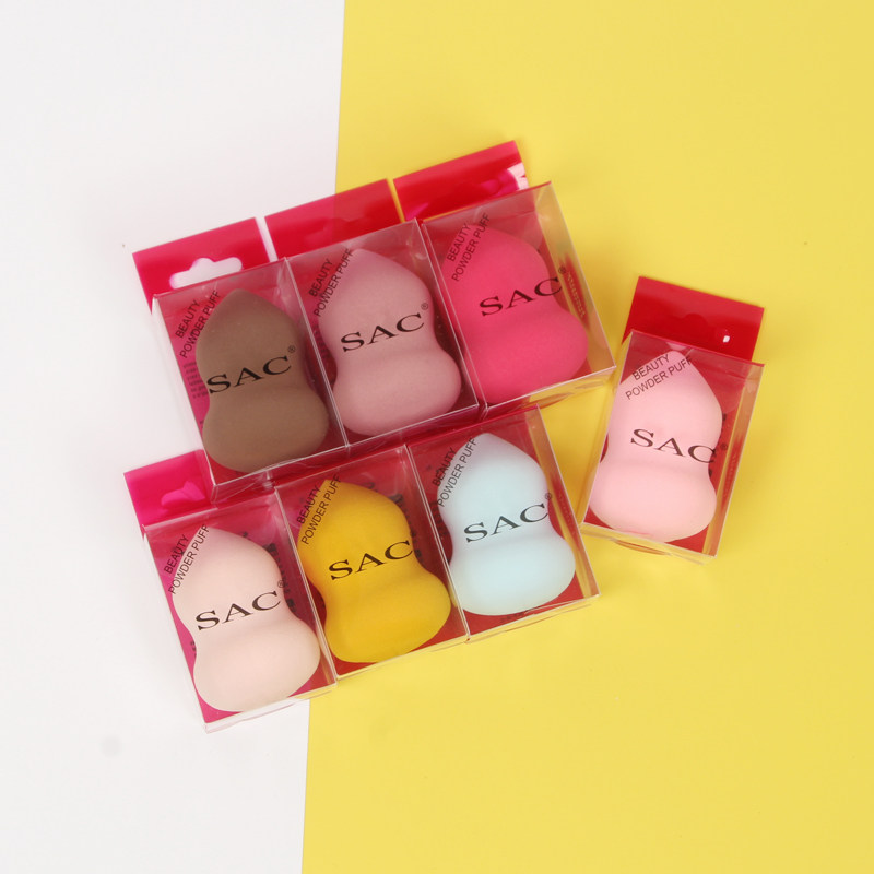 Color Makeup Gourd Powder Bashing Sponge Egg Cosmetic Egg Makeup Tools Soft Makeup Cotton Dry And Wet Powder Bottom Air Cushion Egg 